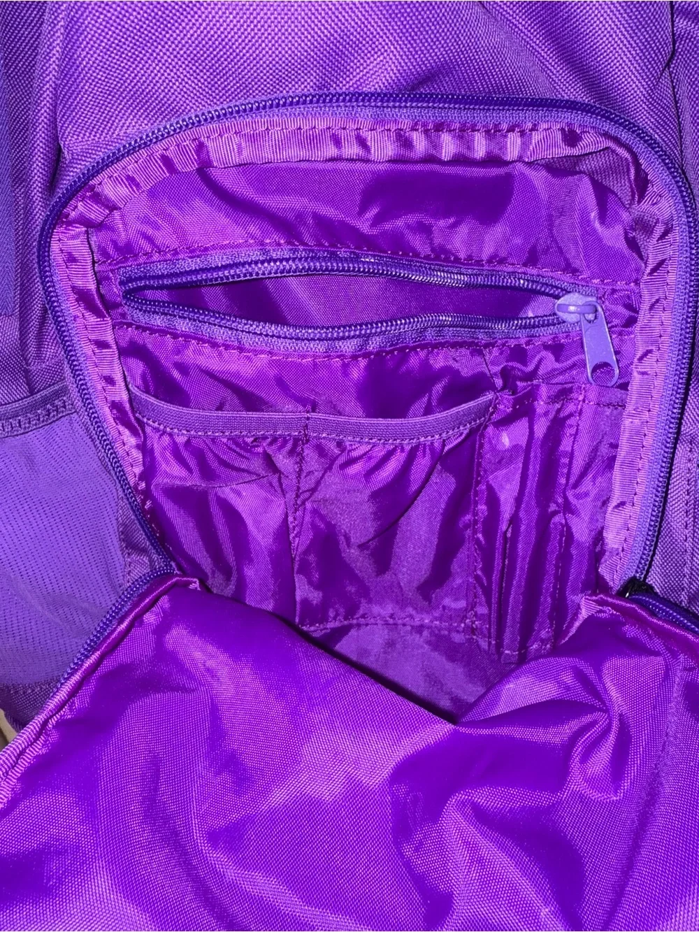 Nikon Purple Men's Backpack with Multiple Pockets